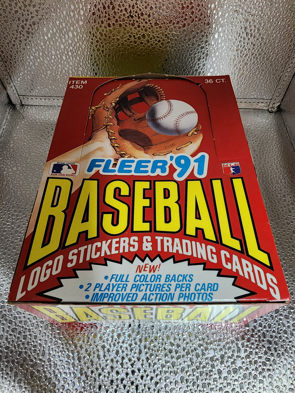 1991 Fleer Baseball Wax Box 36 Factory Sealed Packs MINT