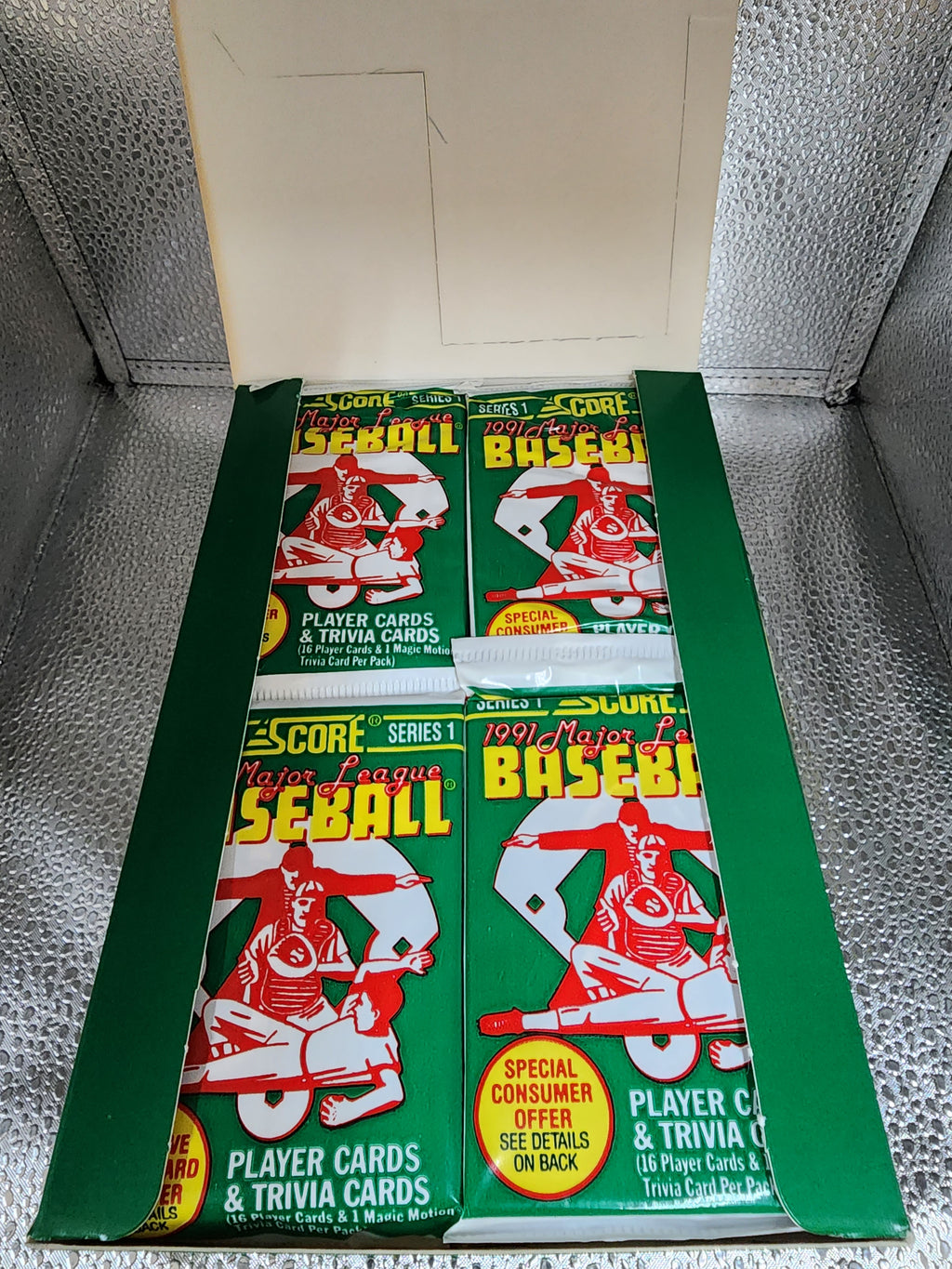 1991 Score Baseball Series 1 MLB 36 Factory Sealed Packs MINT Box Jose Canseco