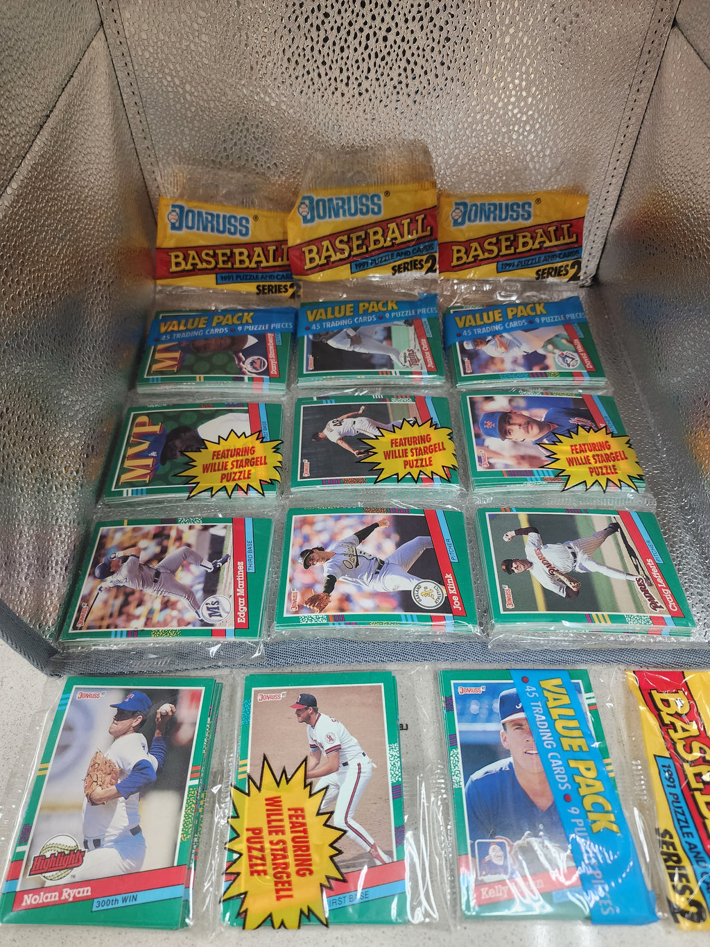 1991 Donruss Baseball Series 2 Rack Pack New/Sealed (4) Total MINT 180 Cards