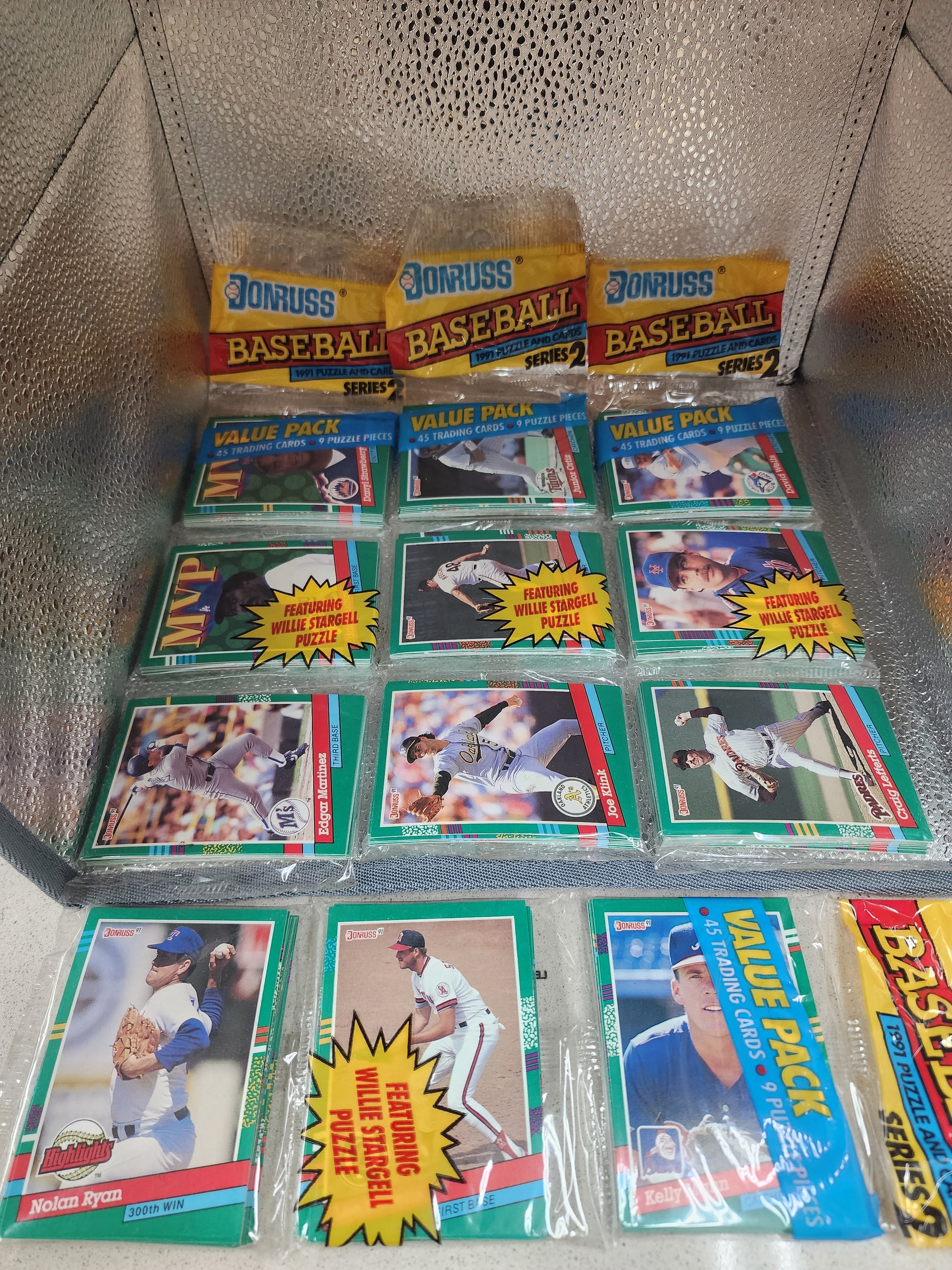 1991 Donruss Baseball Series 2 Rack Pack New/Sealed (4) Total MINT 180 Cards