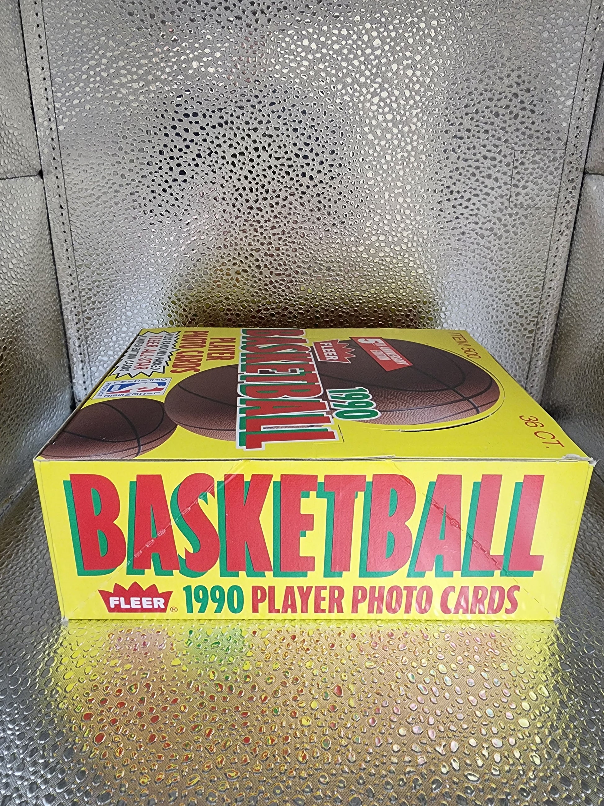 1990-91 Fleer Basketball Cards Box NBA 36 Wax Packs Michael Jordan MINT
