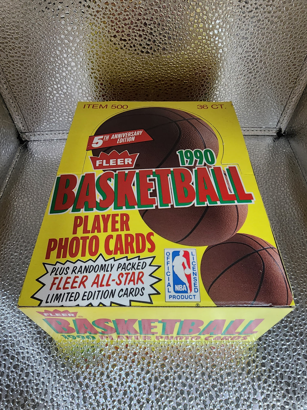 1990-91 Fleer Basketball Cards Box NBA 36 Wax Packs Michael Jordan MINT