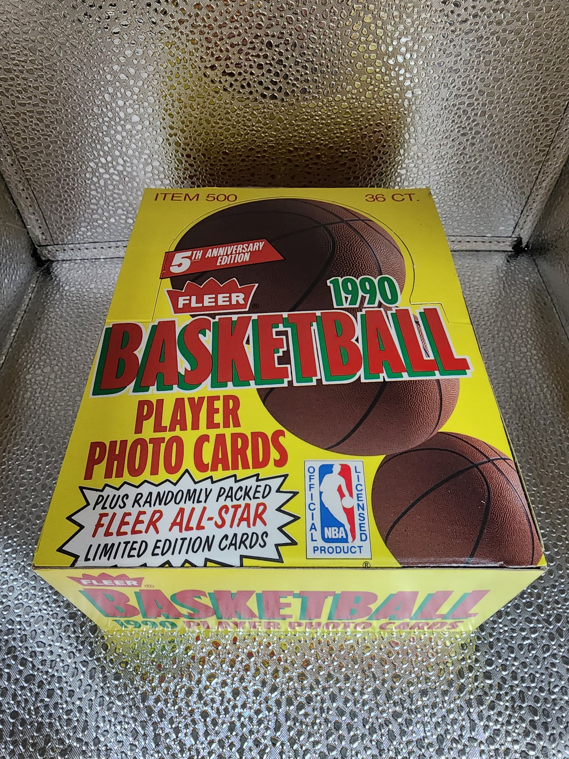 1990-91 Fleer Basketball Cards Box NBA 36 Wax Packs Michael Jordan MINT