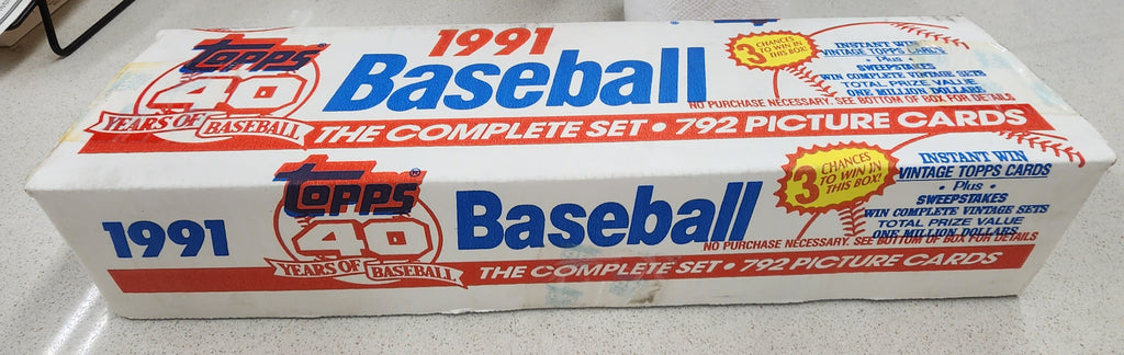 1991 Topps Baseball Card Complete Factory Sealed Set – 792 Cards MINT