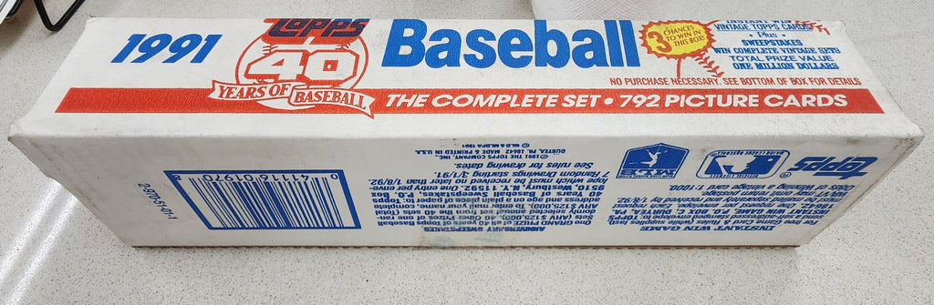 1991 Topps Baseball Card Complete Factory Sealed Set – 792 Cards MINT