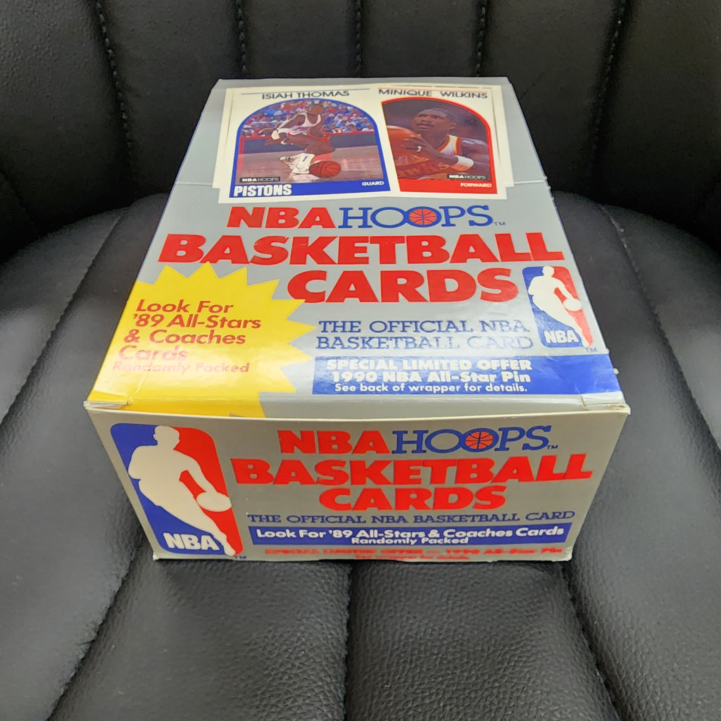 1989-1990 NBA Hoops Series 1 Basketball Box 36 Packs Jordan Bird Magic MINT