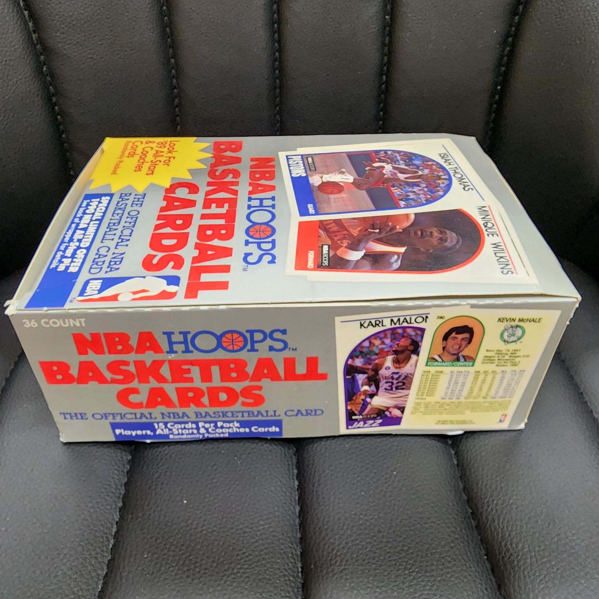 1989-1990 NBA Hoops Series 1 Basketball Box 36 Packs Jordan Bird Magic MINT