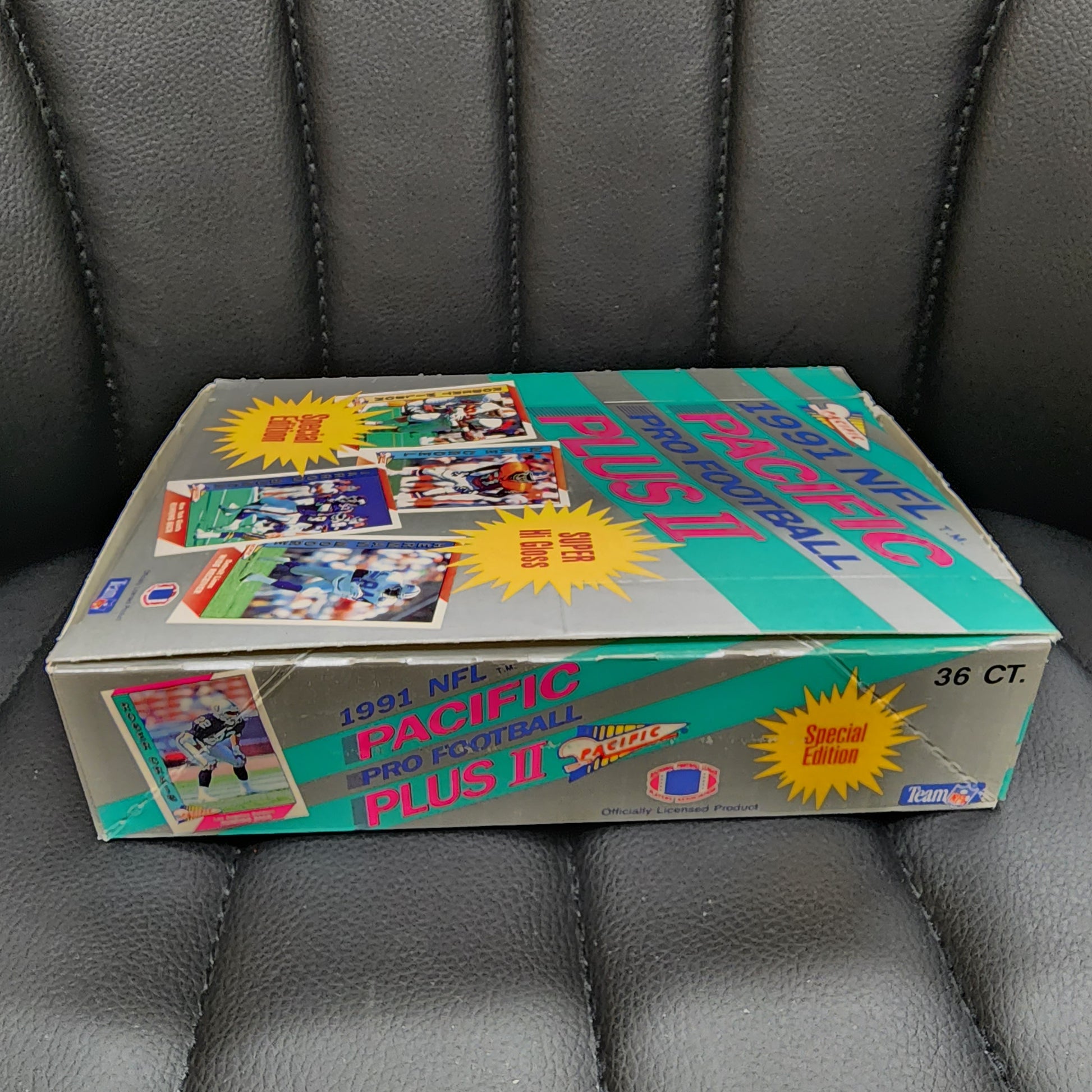 1991 NFL Pacific Pro Football Plus 2 Wax Foil Box 36 Packs MINT