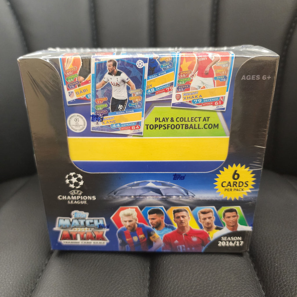 2016-17 Topps Match Attax Champions League UEFA Box 50 Packs Messi Ronaldo MINT