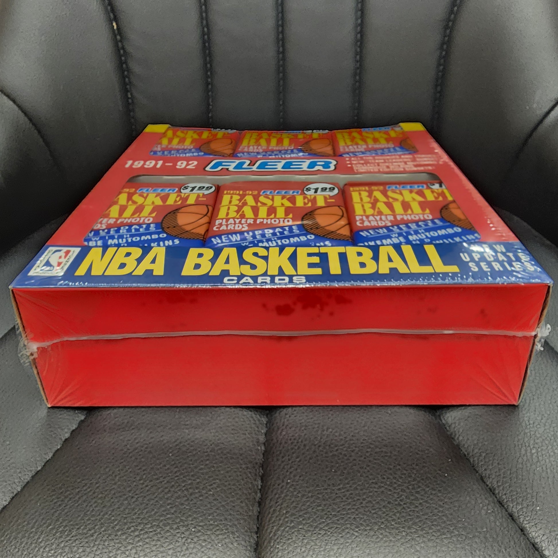 1991-92 Fleer Update NBA Basketball Jumbo Box Factory Sealed (18 Packs/box) MINT