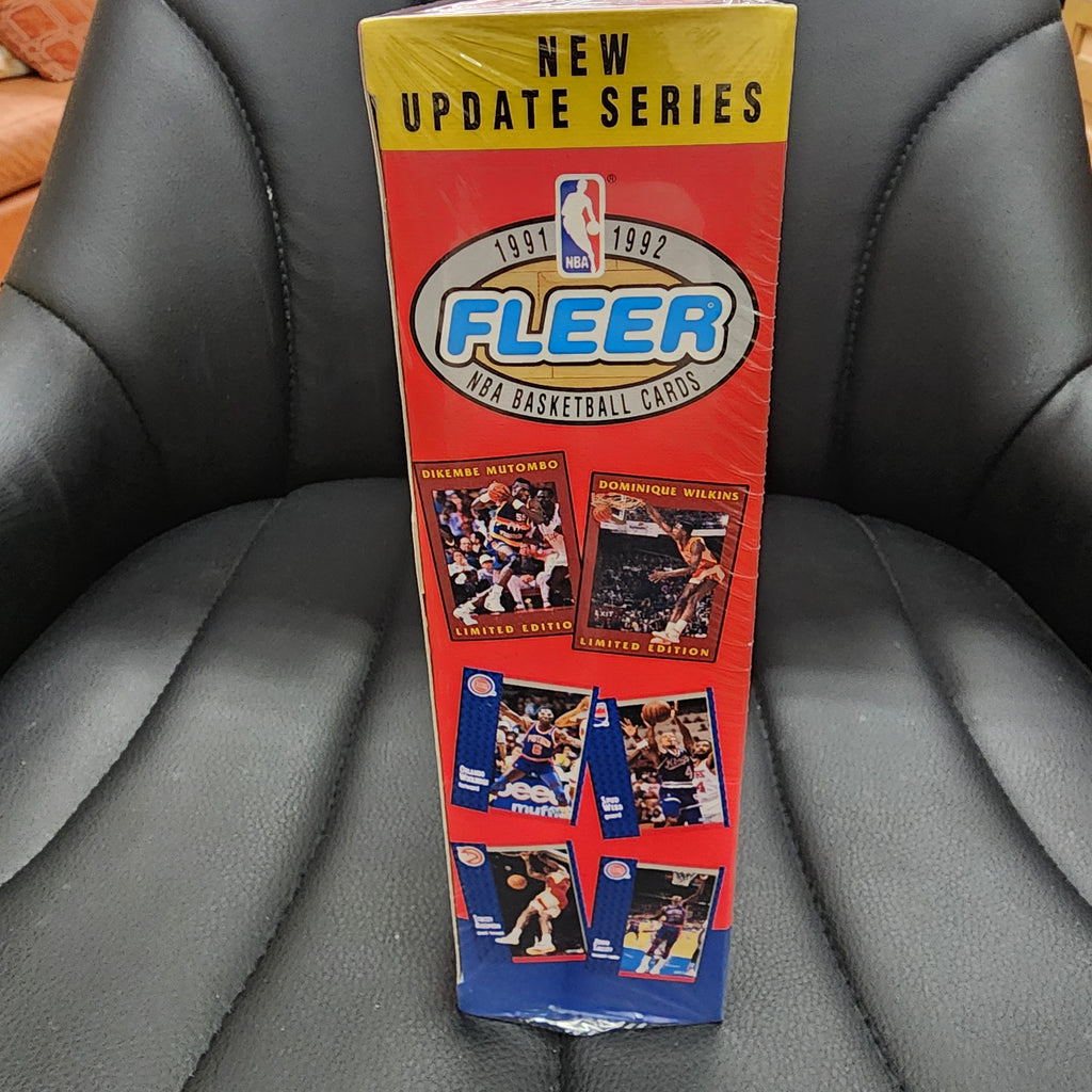 1991-92 Fleer Update NBA Basketball Jumbo Box Factory Sealed (18 Packs/box) MINT