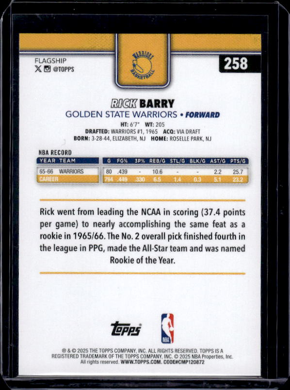 2025-26 Topps #258 Rick Barry