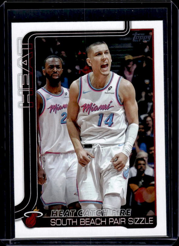 2025-26 Topps #284 Heat Catch Fire: South Beach Pair Sizzle