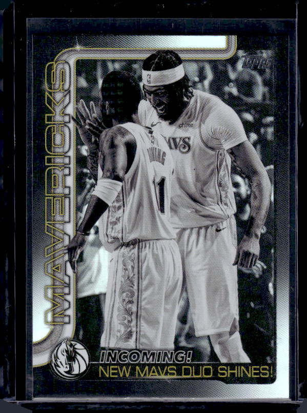 2025-26 Topps #296 Incoming!: New Mavs Duo Shines! Blackout