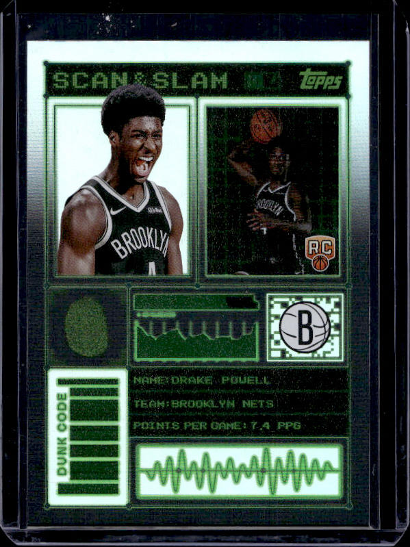 2025-26 Topps #SS-47 Drake Powell Scan and Slam