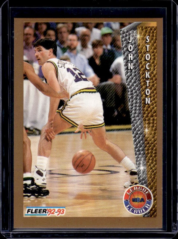 1992-93 Fleer #240 John Stockton League Leader