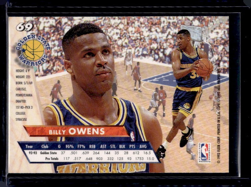 1993-94 Ultra #69 Billy Owens