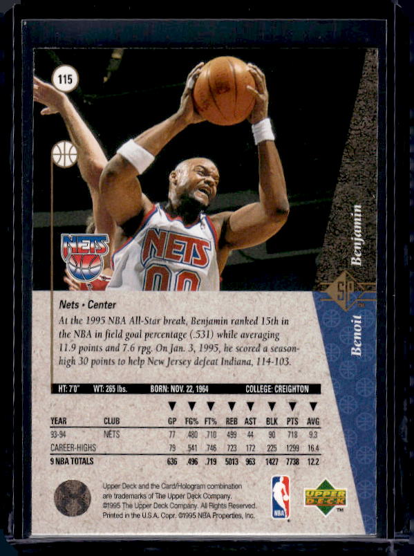 1994-95 SP #115 Benoit Benjamin
