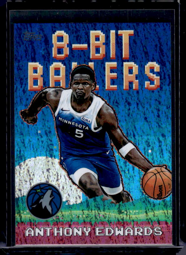 2025-26 Topps #8B-18 Anthony Edwards 8-Bit Ballers Holo Foil