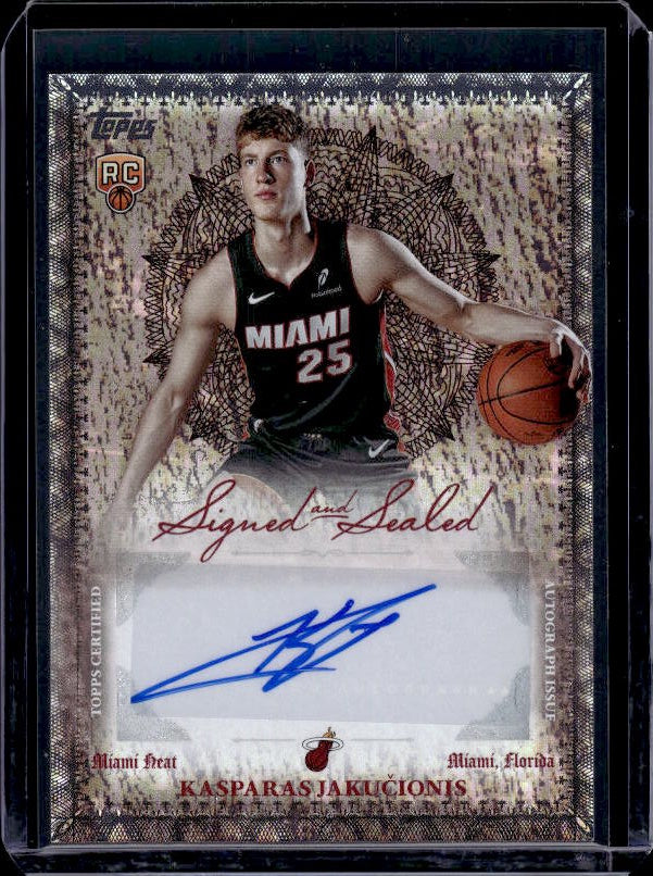 2025-26 Topps #BSI-KJ Kasparas Jakučionis Signed and Sealed
