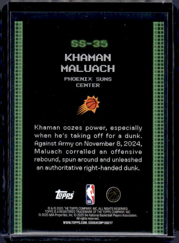 2025-26 Topps #SS-35 Khaman Maluach Scan and Slam