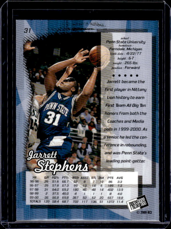 2000 Press Pass #31 Jarrett Stephens