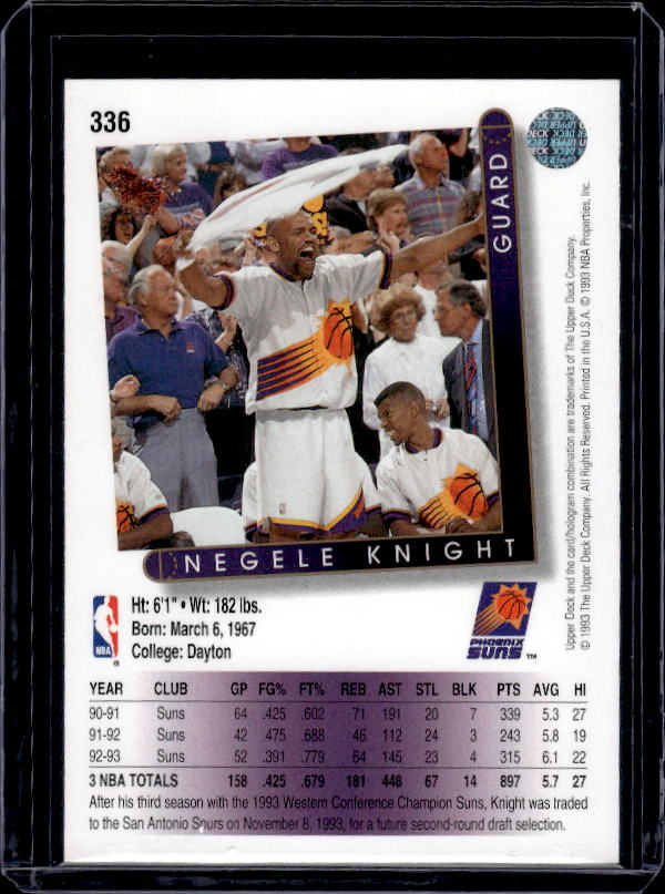 1993-94 Upper Deck #336 Negele Knight