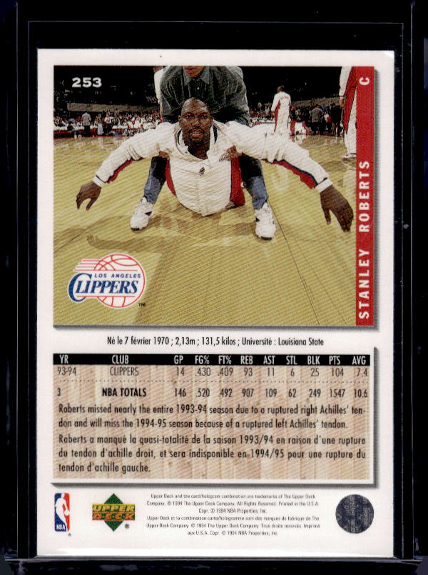 1994-95 Collector's Choice #253 Stanley Roberts