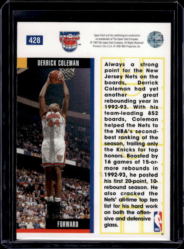 1993-94 Upper Deck #428 Derrick Coleman
