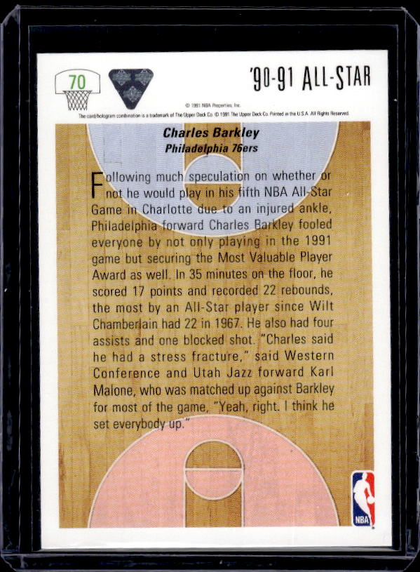 1991-92 Upper Deck #70 Charles Barkley