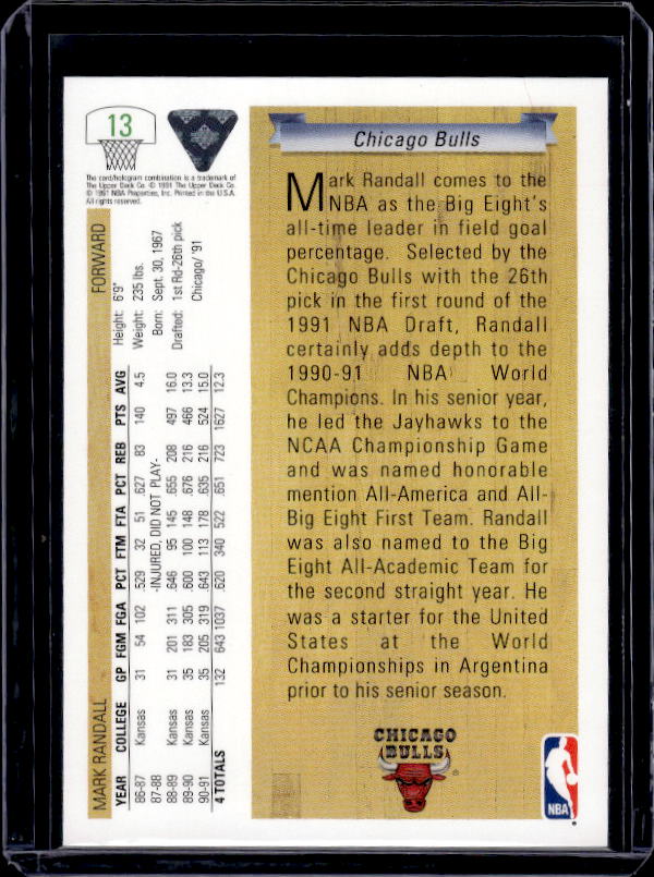1991-92 Upper Deck #13 Mark Randall
