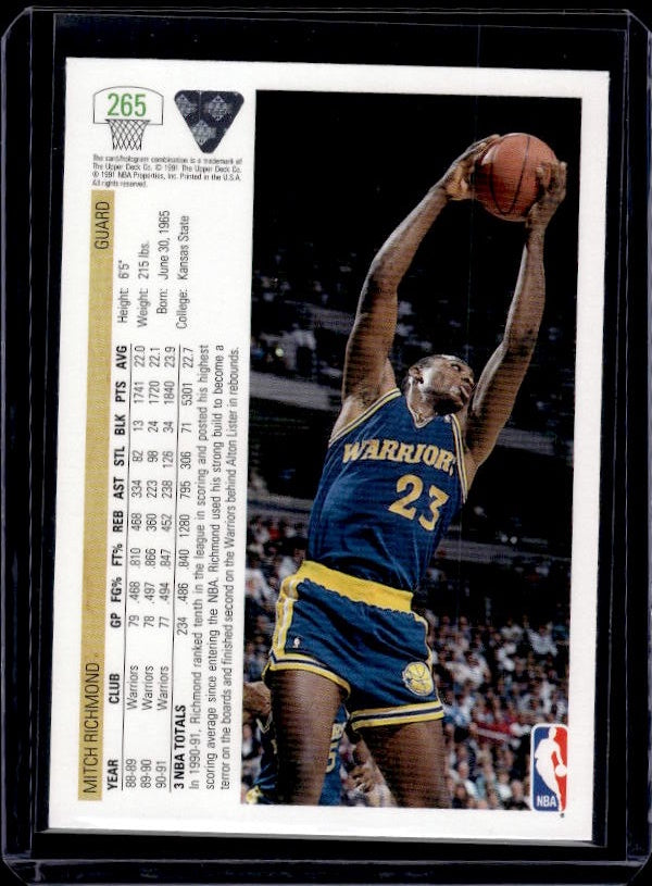 1991-92 Upper Deck #265 Mitch Richmond