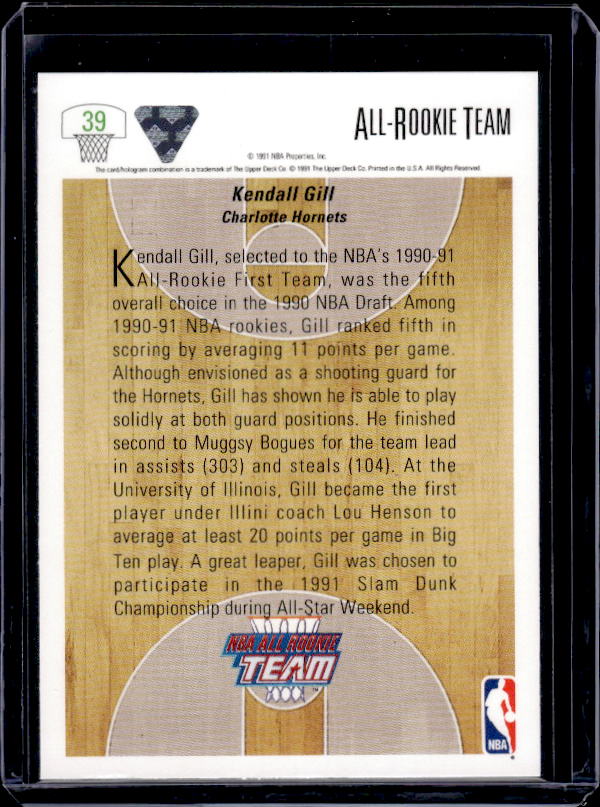 1991-92 Upper Deck #39 Kendall Gill