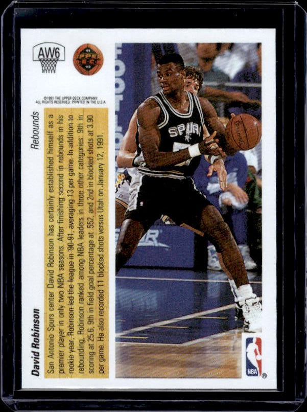 1991-92 Upper Deck #AW6 David Robinson Award Winner Holograms