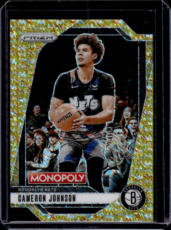 2024-25 Panini Prizm Monopoly #53 Cameron Johnson Gold Millionaire Shimmer /500