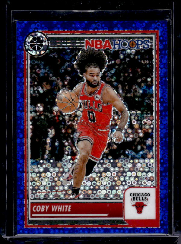 2023-24 Hoops Premium Stock #278 Coby White Blue Disco Prizm #/99