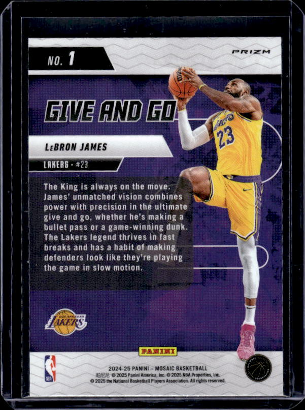 2024-25 Panini Mosaic #1 LeBron James Give and Go Mosaic
