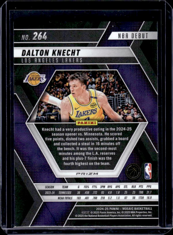 2024-25 Panini Mosaic #264 Dalton Knecht Green Mosaic