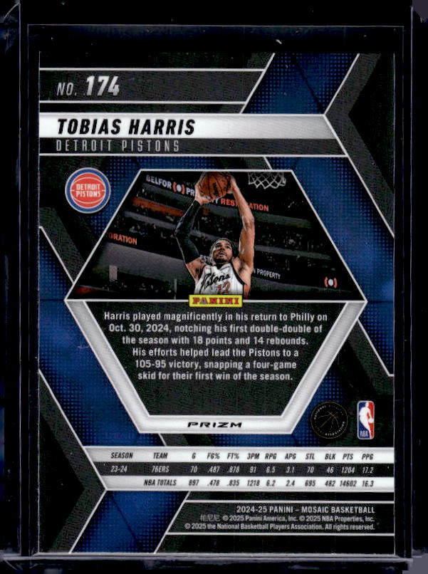 2024-25 Panini Mosaic #174 Tobias Harris Green Mosaic