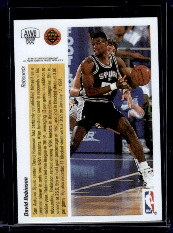 1991-92 Upper Deck #AW6 David Robinson Award Winner Holograms