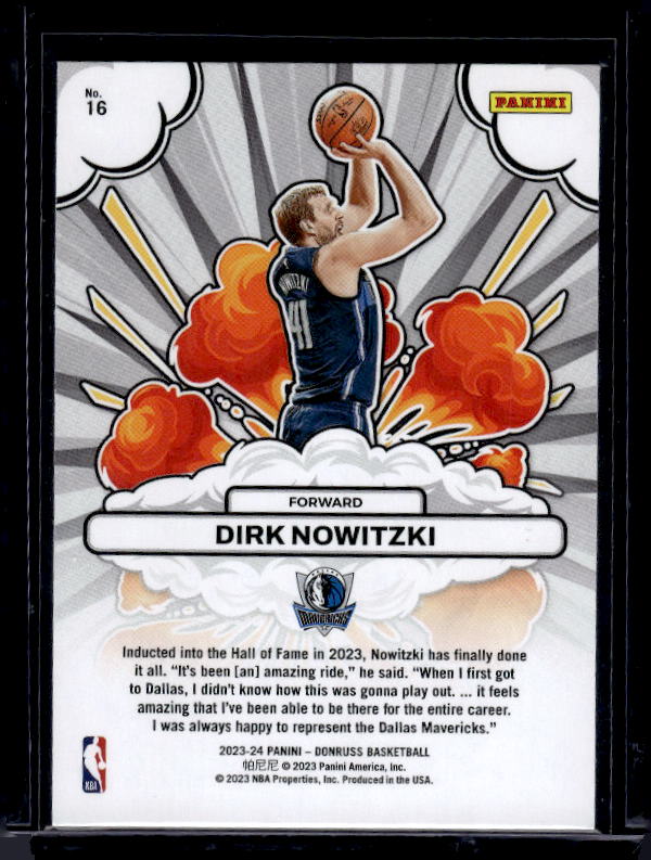 2023-24 Donruss #16 Dirk Nowitzki Bomb Squad