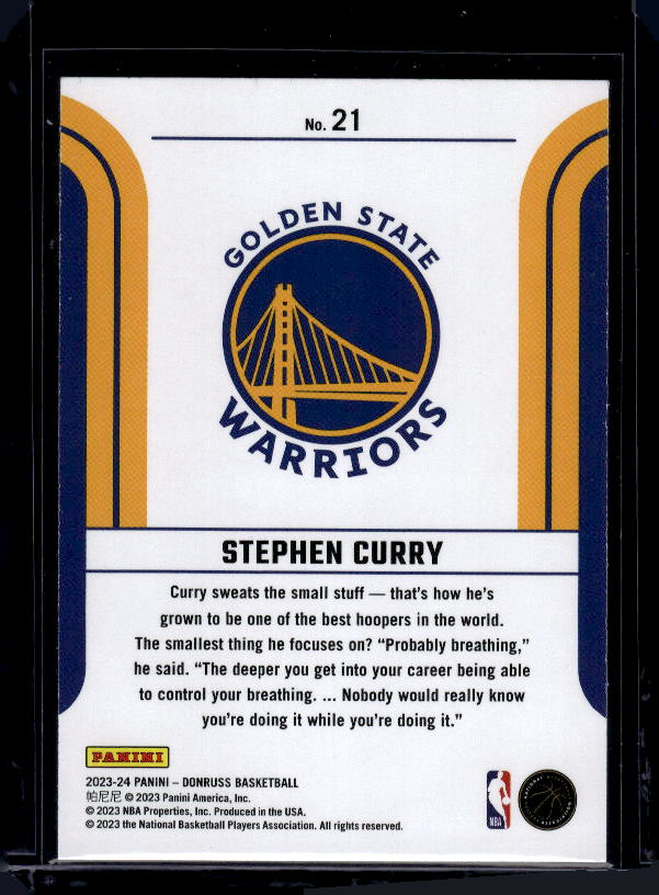 2023-24 Donruss #21 Stephen Curry Franchise Features