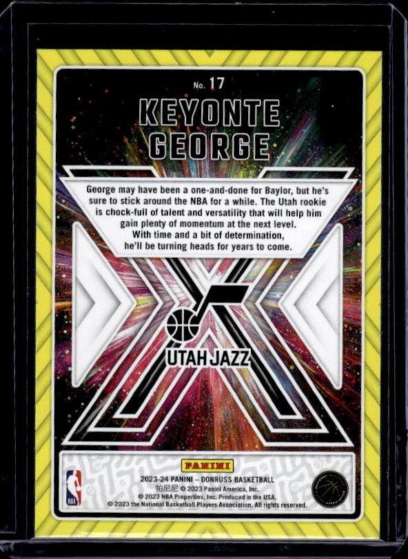 2023-24 Donruss #17 Keyonte George Great X-Pectations