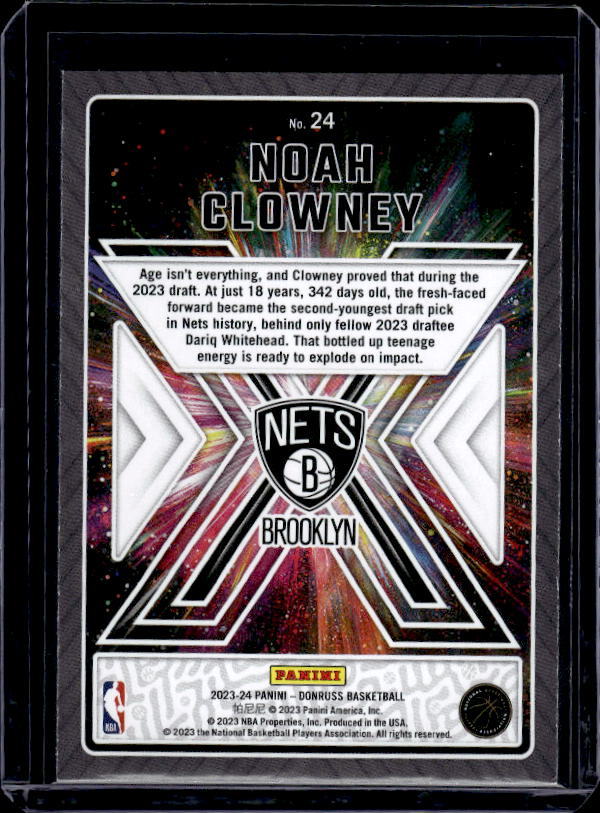 2023-24 Donruss #24 Noah Clowney Great X-Pectations