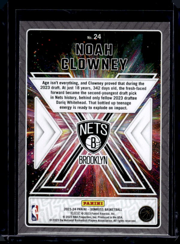 2023-24 Donruss #24 Noah Clowney Great X-Pectations