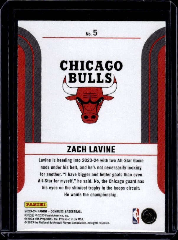 2023-24 Donruss #5 Zach LaVine Franchise Features