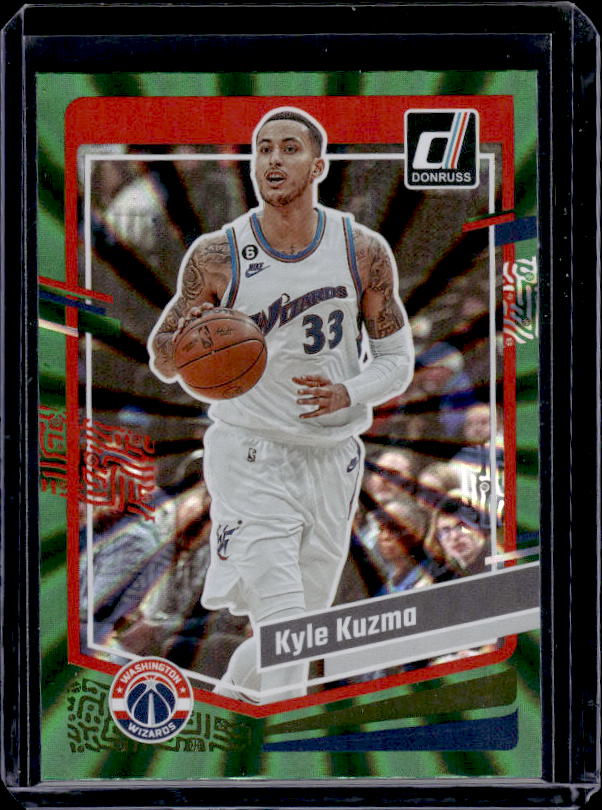 2023-24 Donruss #106 Kyle Kuzma Green Laser Holo