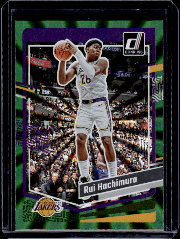 2023-24 Donruss #37 Rui Hachimura Green Laser Holo