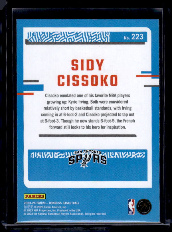 2023-24 Donruss #223 Sidy Cissoko Green Laser Holo