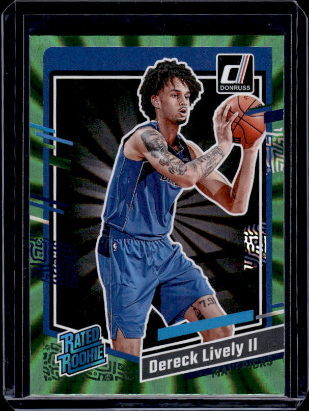 2023-24 Donruss #233 Dereck Lively II Green Laser Holo